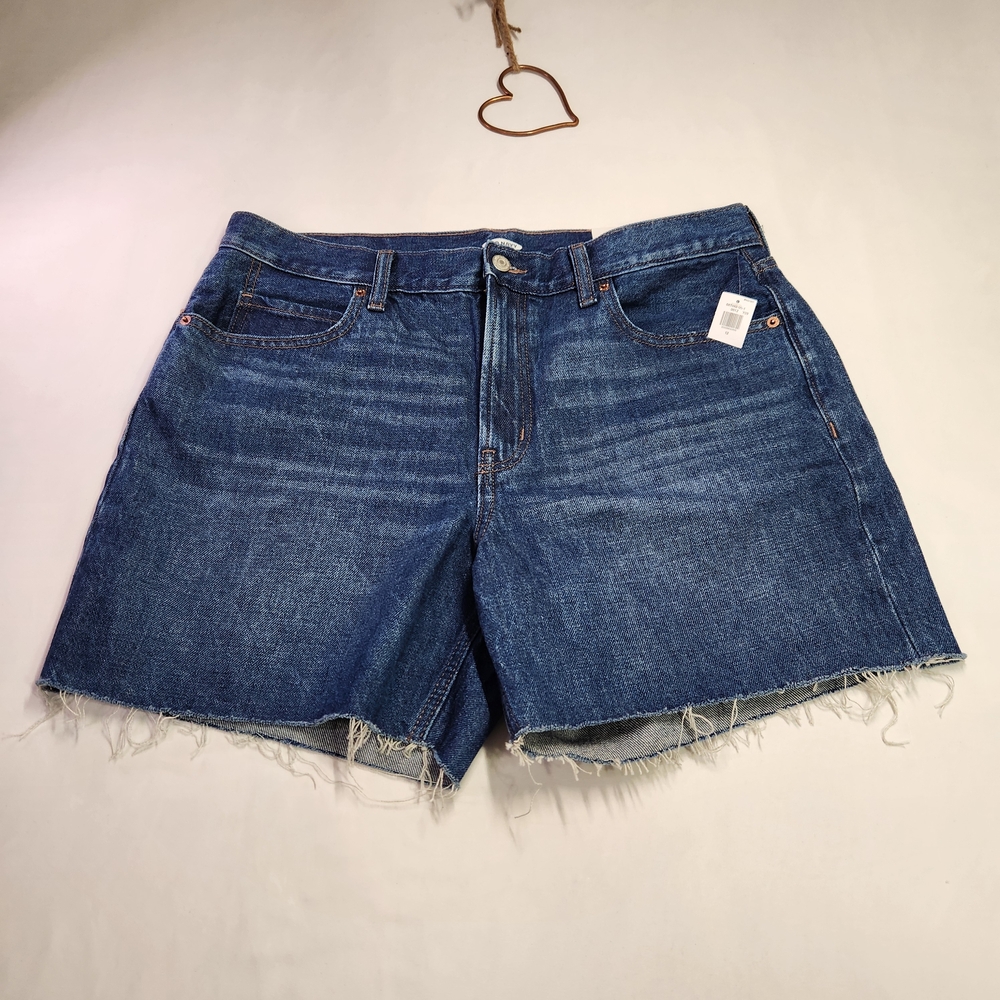 ⭐️NWT Old Navy High Rise 90s Grunge Boho Cut Off Jean Shorts Size 12 100% Cotton
